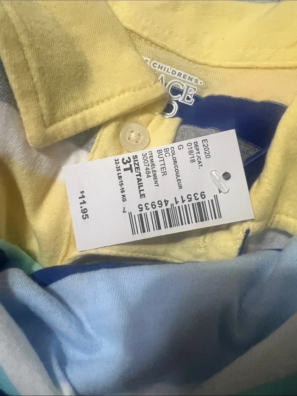 The Children's Place Striped Polo Pack - Coral, Yellow, Light Blue, Aqua
